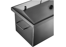 Коптильня гарячого копчення "XL" сталь 2 мм, два яруси та 3 гачки, з термометром + подарунок, фото 2