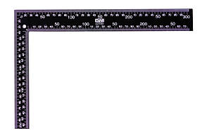 Угольник Сила 300 x 200 мм з металевим полотном для точних будівельних та столярних робіт