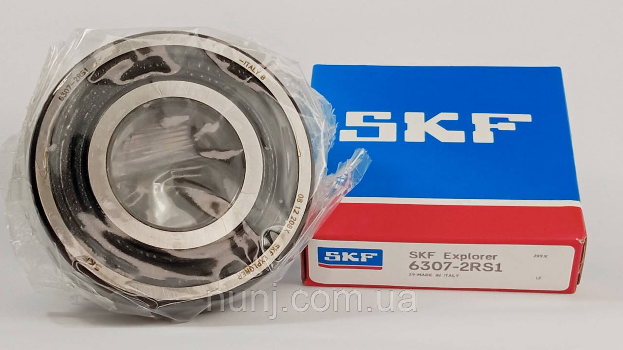 Підшипник 6307-2RS SKF (180307) розміри: 35*80*21 кульковий радіальний закритий, фото 1