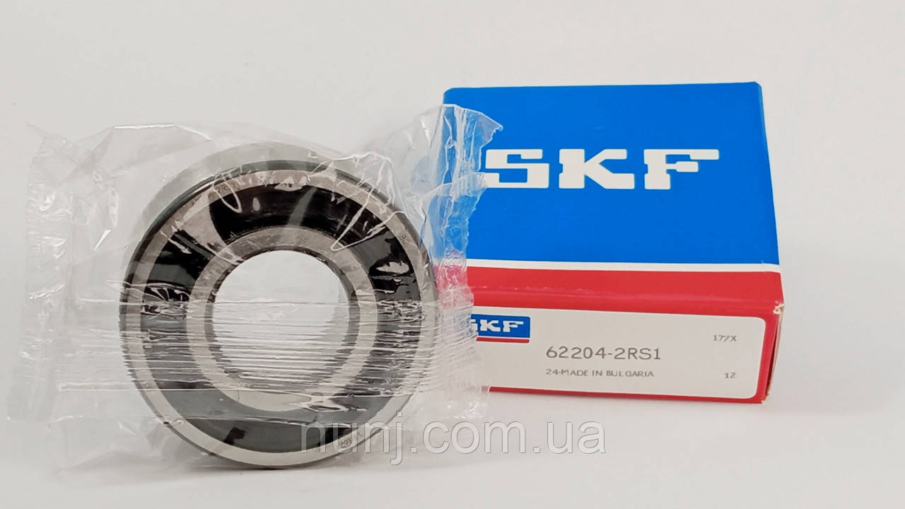 Підшипник 62204-2RS SKF (180504) розміри: 20*47*18 кульковий радіальний закритий, фото 1
