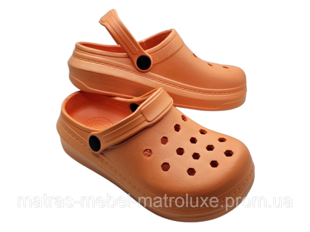 Крокси дитячі Прогрес 312 жовтогарячий (6 пар 31-35)