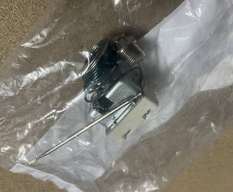 Термостат захисний EGO 55.32569.050 340C 2 полюси 1NC/1CO 20/0,5A зонд Ø 4 mm L = 120 mm, фото 1