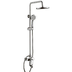 Душова система Globus Lux DS-002A з виливом, латунь, комплект з тропічним душем