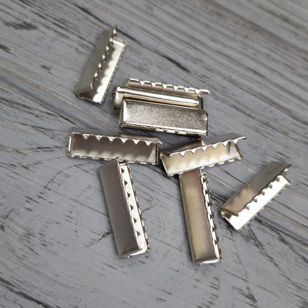 Наконечник (затискач) для шнура 30 мм (Нікель), фото 1