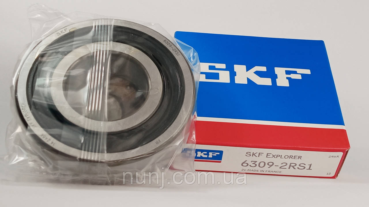 Підшипник 6309-2RS SKF (180309) розміри: 45*100*25 кульковий радіальний закритий, фото 1