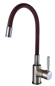 Змішувач для кухні Globus Lux LAZER GLLR-0203SBR-9-Bronze бронза з гнучким виливом