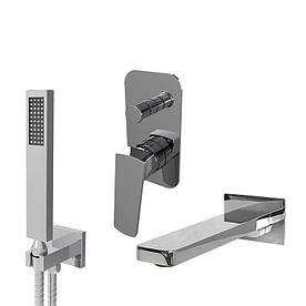 Змішувач для душу вбудований TOPAZ LEXI TLG 21202-H21 2 виходи, лійка ручна, вилив 190мм