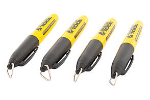 Маркер перманентний Mastertool 14-1821, набір 4 шт., чорний, для пластику, скла, металу