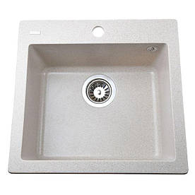 Гранітна мийка Globus Lux AOSTA пiщаний 490 x 455 мм - А0004