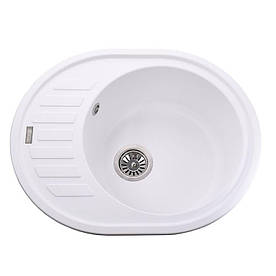 Гранітна мийка Globus Lux ARNO білий 620 х 500 мм - А0007