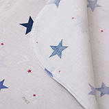 Пелюшка дитяча «Кольорові зірочки» Поплін 100% бавовна, 90×110 см, гіпоалергенна, м'яка, бежевий колір, принт, фото 2