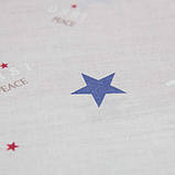 Пелюшка дитяча «Кольорові зірочки» Поплін 100% бавовна, 90×110 см, гіпоалергенна, м'яка, бежевий колір, принт, фото 4