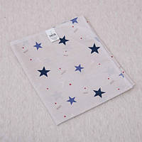 Пелюшка дитяча «Кольорові зірочки» Поплін 100% бавовна, 90×110 см, гіпоалергенна, м'яка, бежевий колір, принт