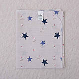 Пелюшка дитяча «Кольорові зірочки» Поплін 100% бавовна, 90×110 см, гіпоалергенна, м'яка, бежевий колір, принт, фото 6