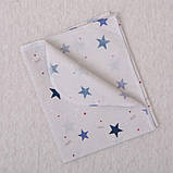 Пелюшка дитяча «Кольорові зірочки» Поплін 100% бавовна, 90×110 см, гіпоалергенна, м'яка, бежевий колір, принт, фото 7