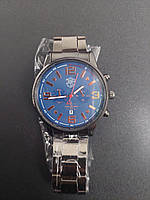 Чоловічі кварцові наручні годинники з нержавіючої сталі Color: Black Blue