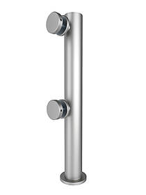 ODF-02-47-01-H360 Стійка для скла з труби 40 мм, під анкер, з притискними конекторами, Н360, сатин