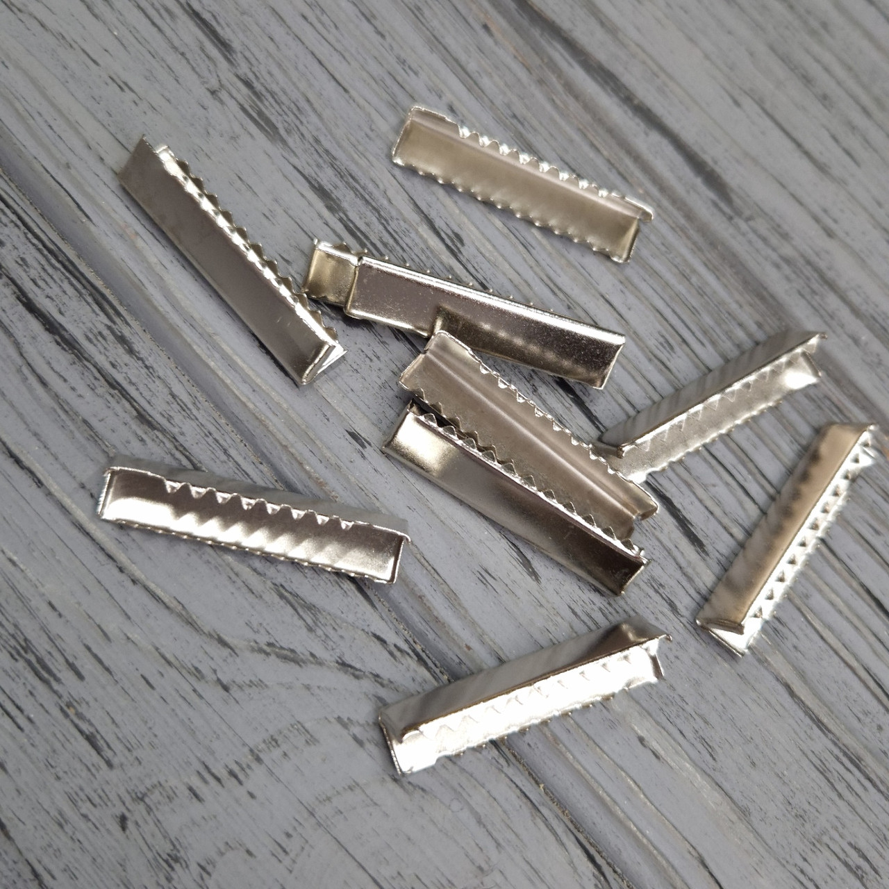 Наконечник (затискач) для шнура 40 мм (Нікель), фото 1