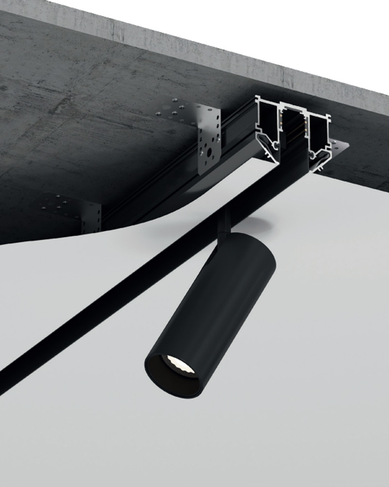 Магнітний трек профіль чорний для натяжної стелі під гарпун 3м 70707