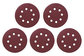 Круг шліфувальний на липучці Intertool 125 мм Р240 з отворами ефективний абразивний інструмент