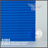 Стільниковий полікарбонат 2100Х6000Х4 mm OSCAR Standard гранат, фото 4