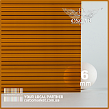 Стільниковий полікарбонат 2100Х6000Х6 mm OSCAR Standard гранат, фото 8