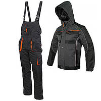 Костюм куртка-жилетка та напівкомбінезон, зимовий спецодяг тепла роба, чоловічий комплект робочий утеплений, польша