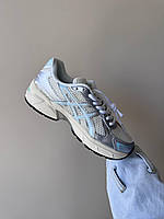 Кремові текстильні жіночі кросівки Asics GEL-1130 Kith "Cream/Starlight Blue" Асікс Гель Сітка