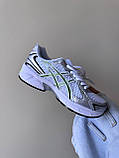 Срібні текстильні жіночі кросівки Asics Gel- 1130 White/Jade Асікс Гель Сітка, фото 6