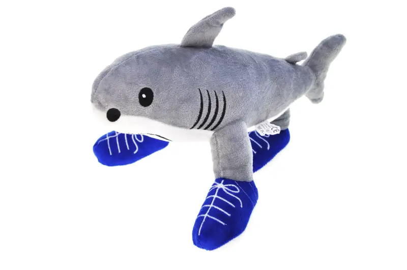 М'яка іграшка "Акула Тралалеро Тралала" сіра 33 см.