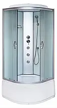 Душовий бокс KO&PO 470 FJ BIG 90x90x215 см з глибоким піддоном з гідромасажем скло матове розсувні двері, фото 2