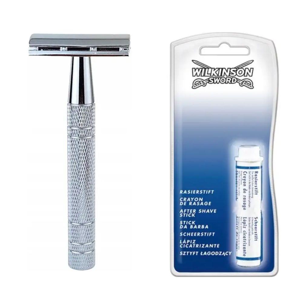Класична Т-подібна бритва+10 лез + кровоспинний олівець Wilkinson Sword After Shave Stick, фото 1