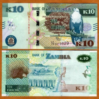 Замбія / Замбия / Zambia 10 Kwacha 2020 Pick 58 UNC