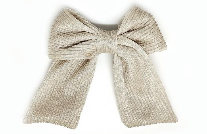 Шпилька Бант для волосся сіро-бежевий, фото 1