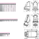 Розетка настінна EZH-3232 IP67 32A 230V 2P+PE ETI 4482043, фото 2