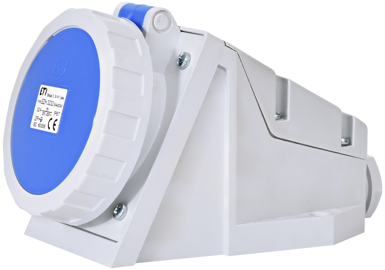 Розетка настінна EZH-3232 IP67 32A 230V 2P+PE ETI 4482043