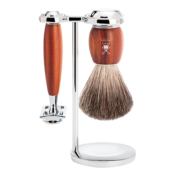 Набір для гоління ( пензель борсук + безпечна бритва + підставка) мод. S81 H 331SR