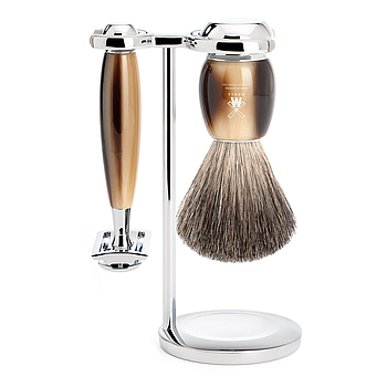 Набір для гоління ( пензель борсук + безпечна бритва + підставка) мод. S 81 М 332 SR