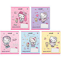 Зошит шкільний Kite 12 аркушів клітинка, гібридний лак + УФ лак Hello Kitty