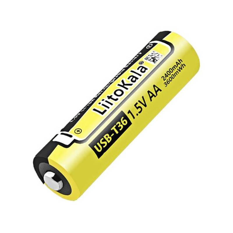 Акумулятор AA LiitoKala USB-T36 1.5V, 2400mAh, ОРИГІНАЛ