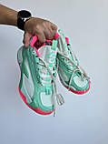 Мятні жіночі шкіряні кросівки Nike Air Jordan Luka 2 • Mint Green Pink • Демісезон Найк аїр Джордан Лука 2, фото 6