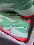 Мятні жіночі шкіряні кросівки Nike Air Jordan Luka 2 • Mint Green Pink • Демісезон Найк аїр Джордан Лука 2, фото 7