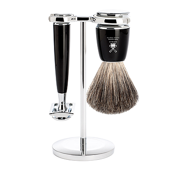 Набір для гоління ( пензель борсук+безпечна бритва+підставка) мод. S 81M226SR