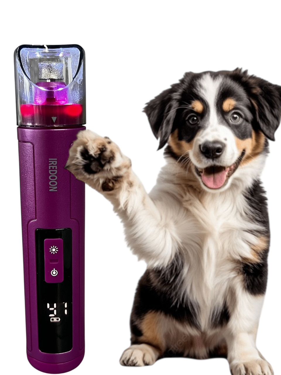 Точилка IREDOON для кігтів собак і котів, електрична, тиха, USB зарядка, фото 1