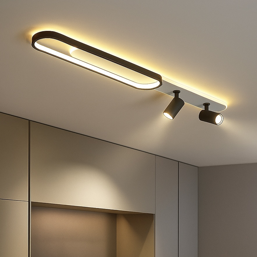 Люстра Led до 15 м² з пультом управління EDINBURGH 70+4W-2LR- WHITE/BLACK, фото 1