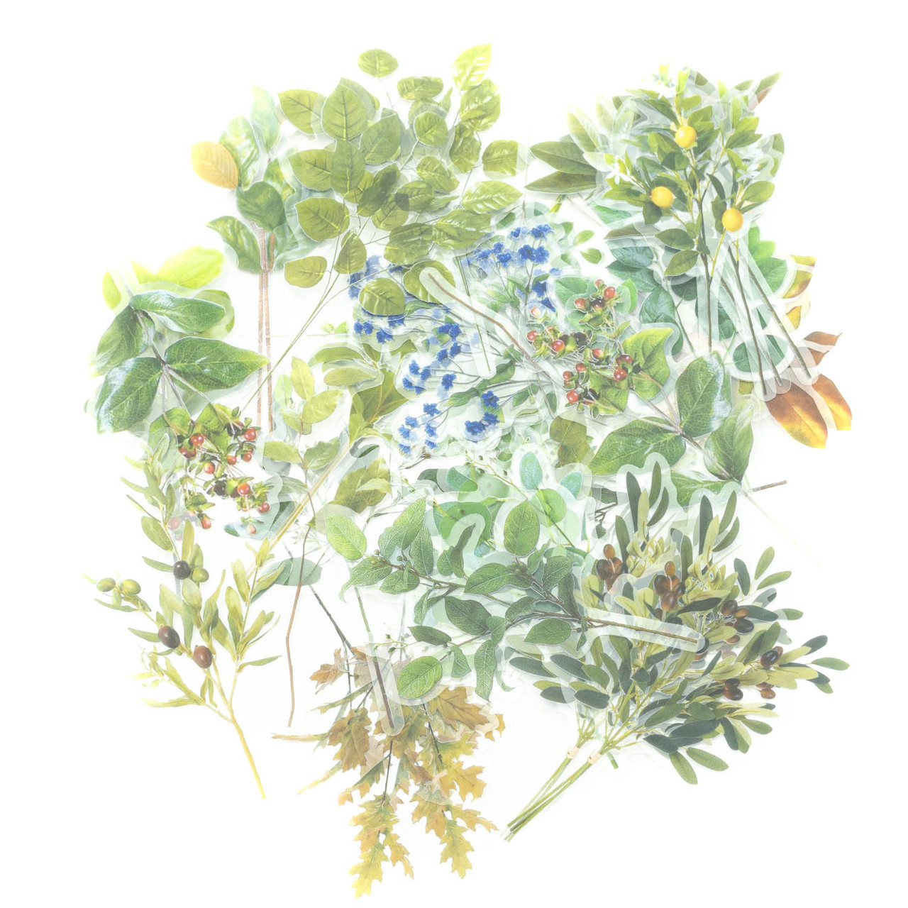 Висічки Наклейки Листя 40 шт NKL143, фото 1