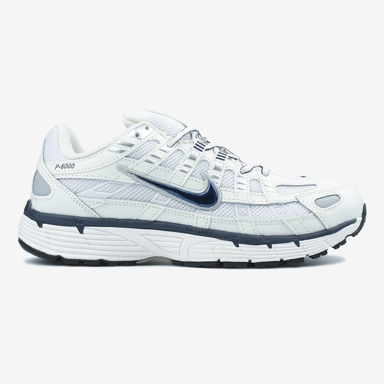 Білі шкіряні жіночі кросівки Nike P-6000 Демісезонні кросівки Найк Аїр Макс, фото 1