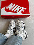 Білі шкіряні жіночі кросівки Nike P-6000 Демісезонні кросівки Найк Аїр Макс, фото 7