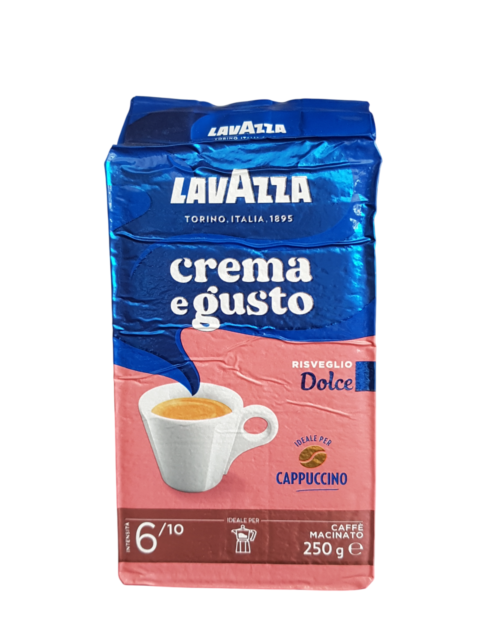 Кава мелена Lavazza Crema e Gusto Dolce 250 г у кольоровій упаковці, фото 1