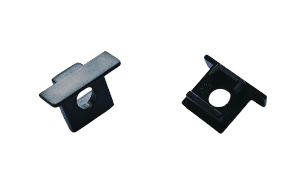 Торцева (бічна) заглушка LEDTech для врізного алюмінієвого профілю LT-102b BLACK 11*16 (10) мм